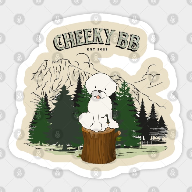 Dog on a Log Sticker by Cheeky BB